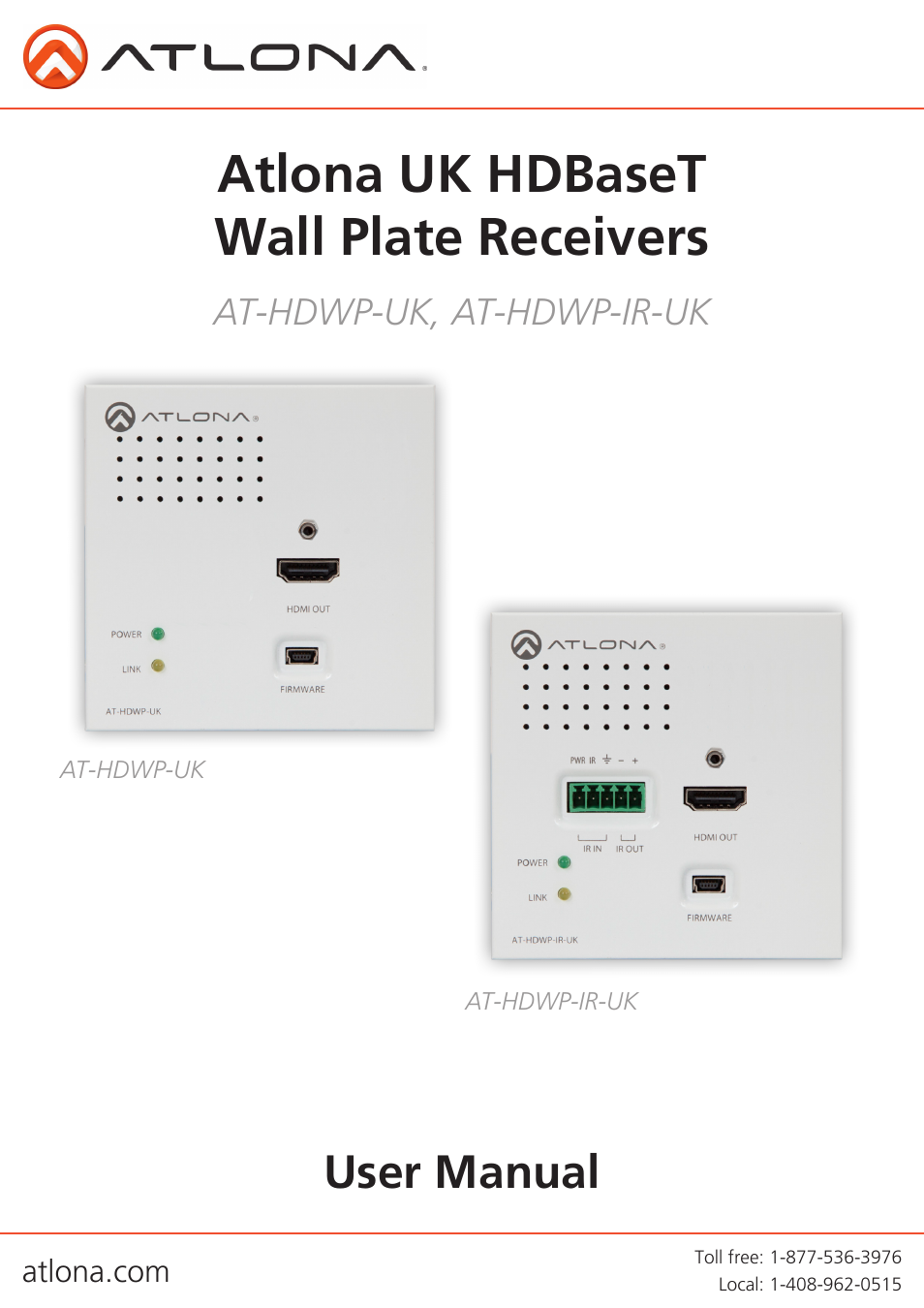 Atlona ATHDWP UK Extenders User Manual | 14 pages