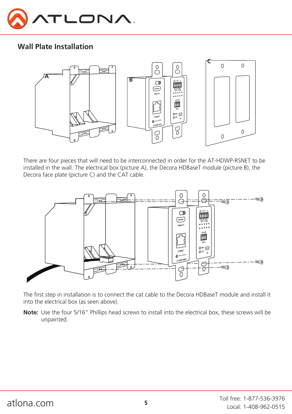 Atlona AT HDWP RSNET User Manual | Page 5 / 13