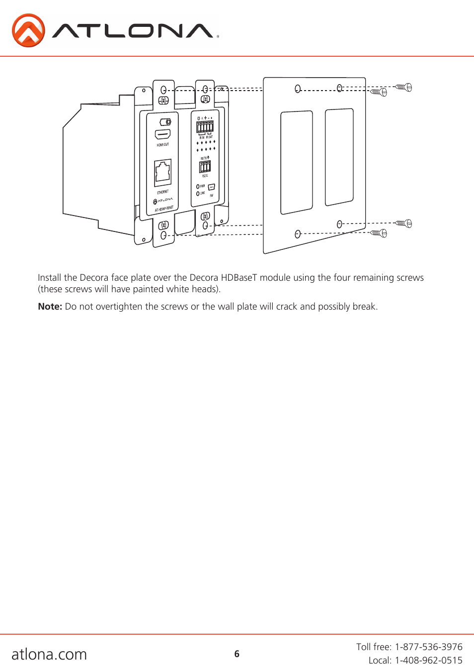 Atlona AT HDWP RSNET User Manual | Page 6 / 13