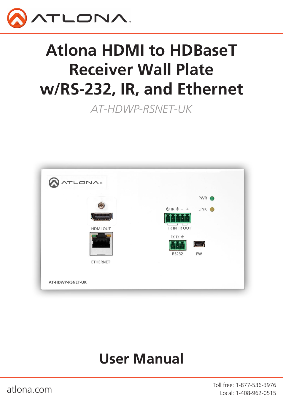 Atlona AT HDWP RSNET UK User Manual | 13 pages