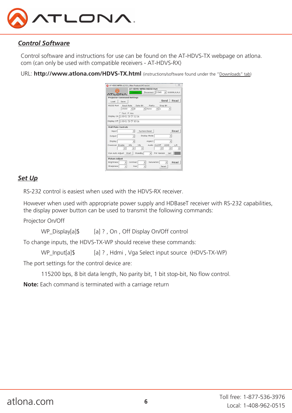 Atlona AT HDVS TX User Manual | Page 6 / 11