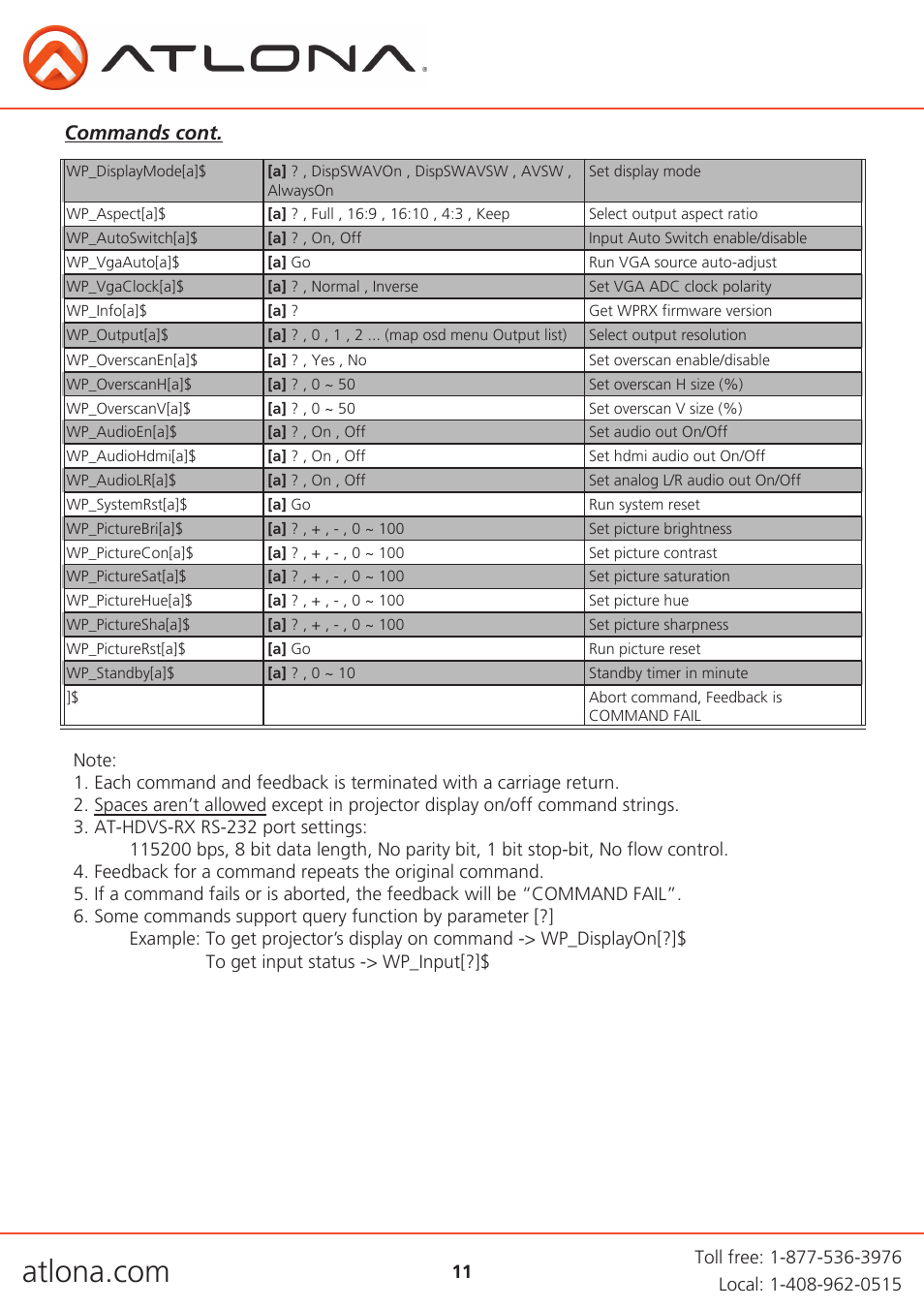 Atlona AT HDVS RX User Manual | Page 11 / 16