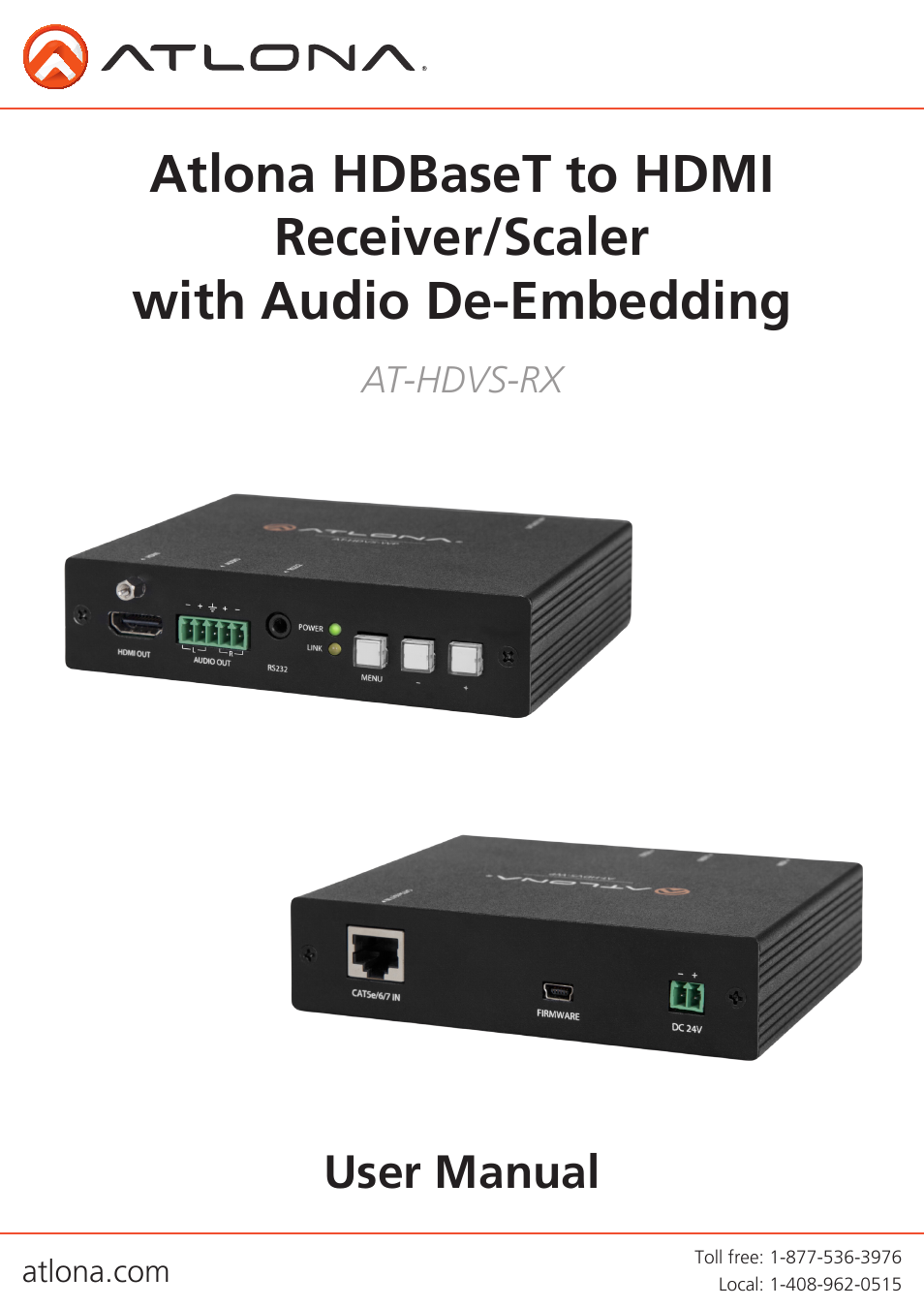 Atlona AT HDVS RX V2 User Manual | 16 pages