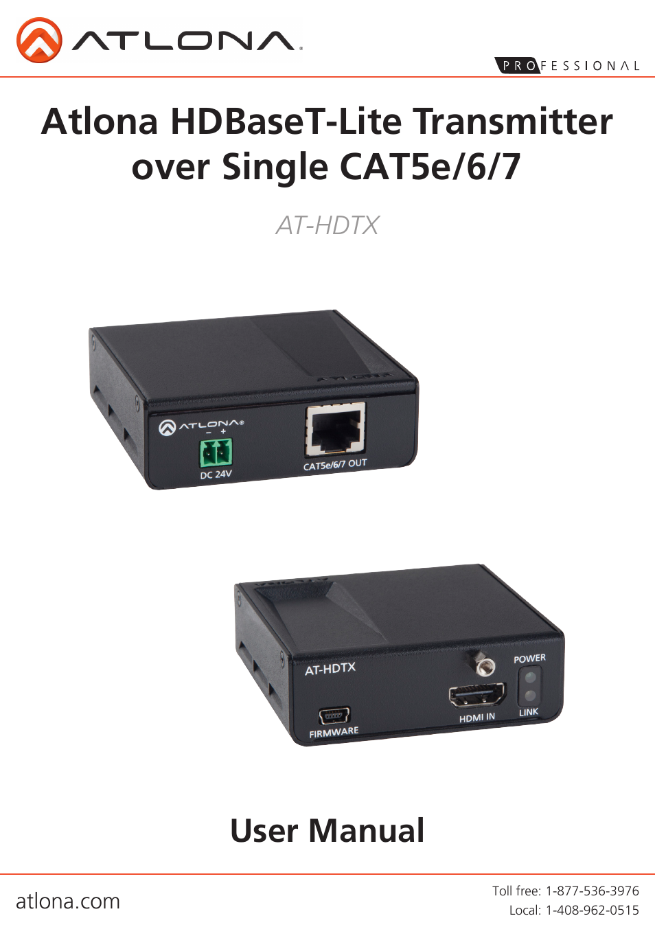 Atlona AT HDTX User Manual | 9 pages