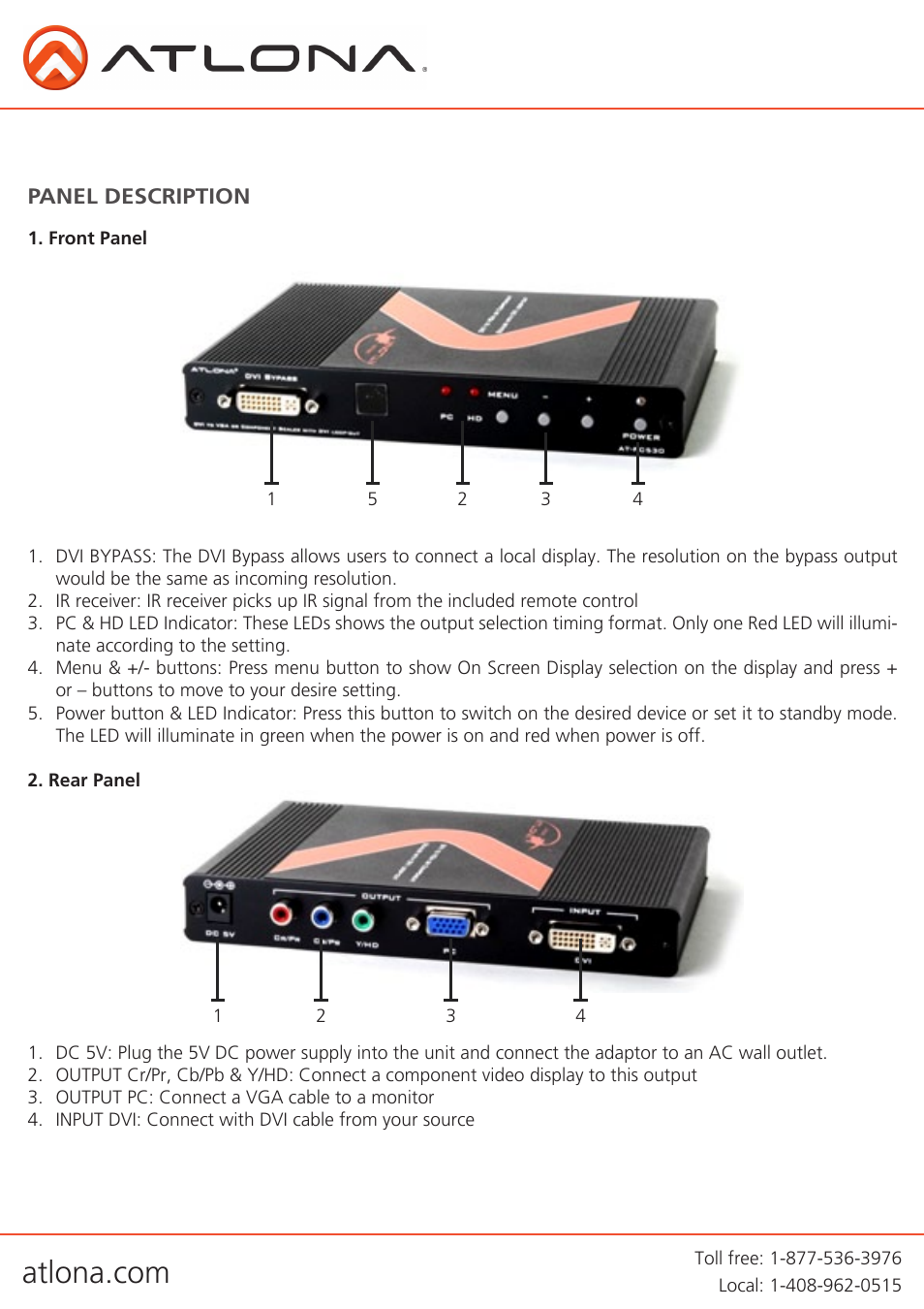 Atlona AT PC530 User Manual | Page 5 / 11