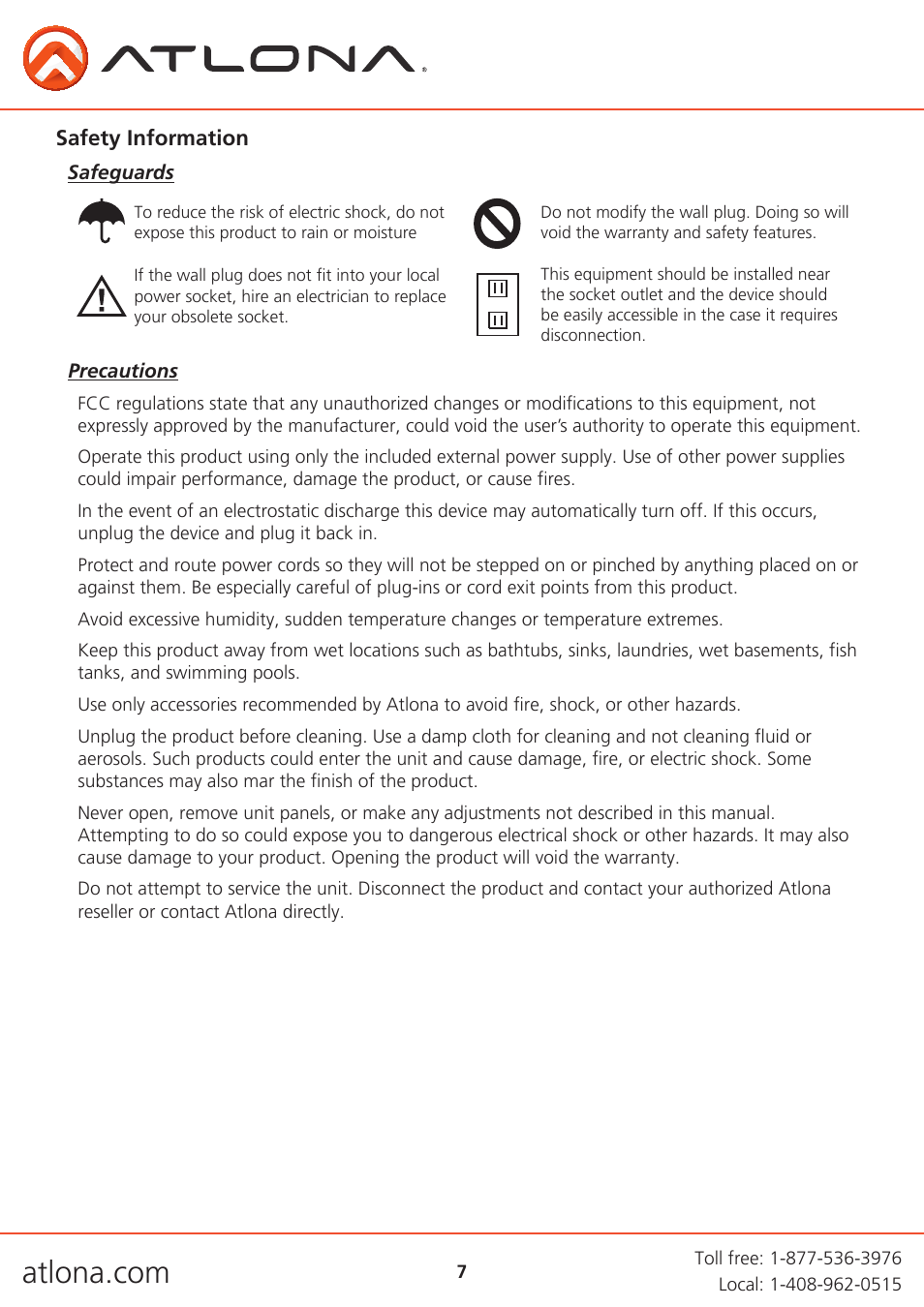 Atlona AT HD610 V2 User Manual | Page 7 / 9