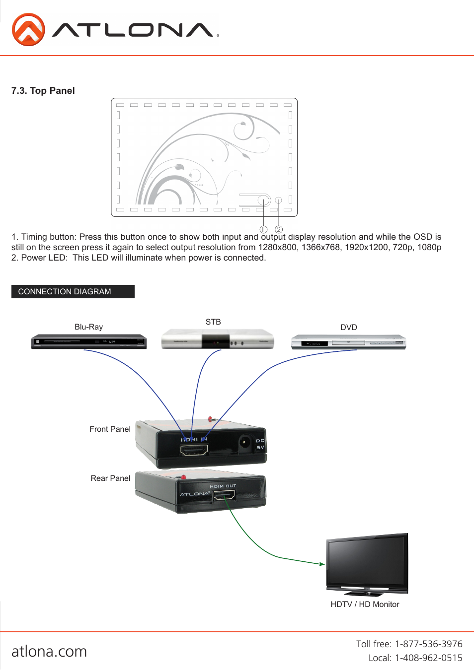 Atlona AT HD550 User Manual | Page 5 / 8