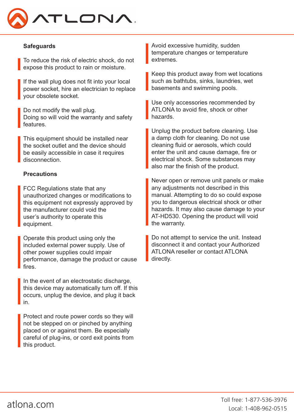 Atlona AT HD530 User Manual | Page 6 / 8