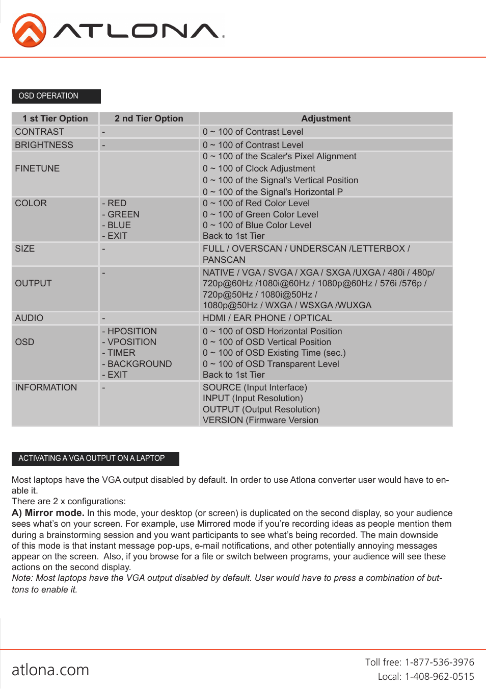 Atlona AT HD510VGA User Manual | Page 5 / 12