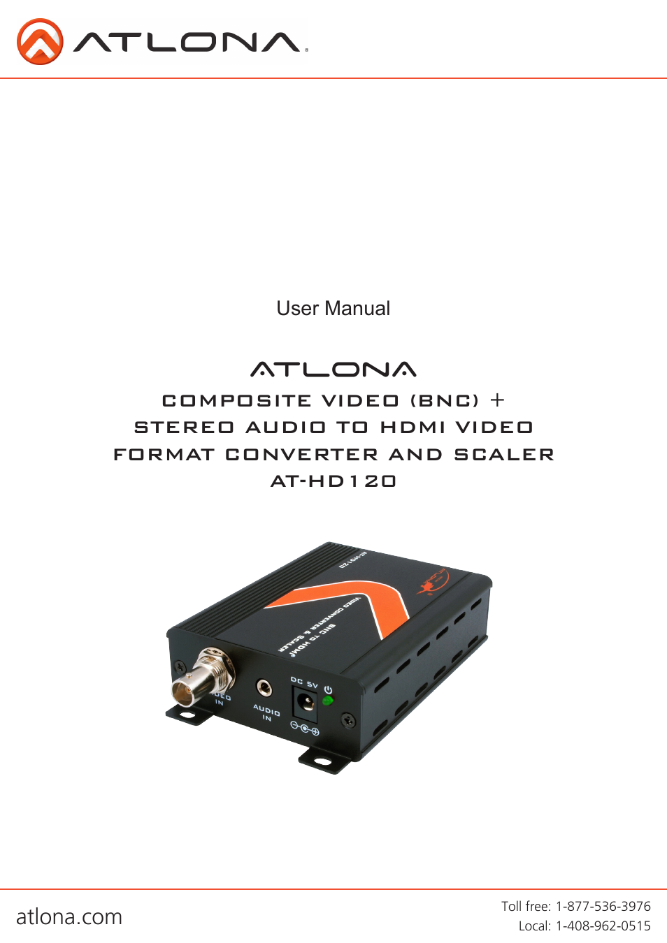 Atlona AT HD120 User Manual | 8 pages