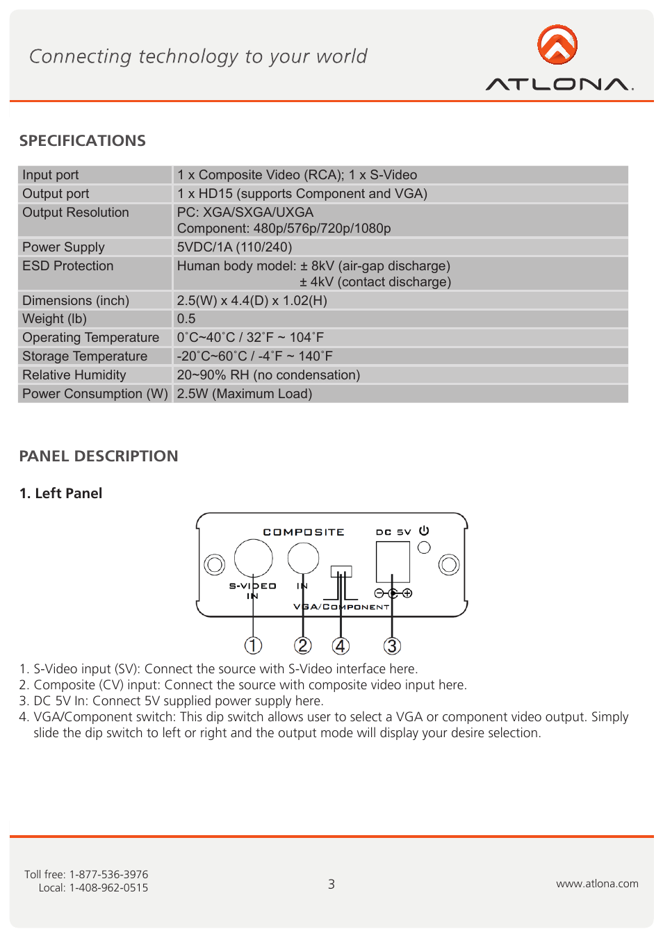 Atlona AT AVS100 Web V2 User Manual | Page 4 / 8