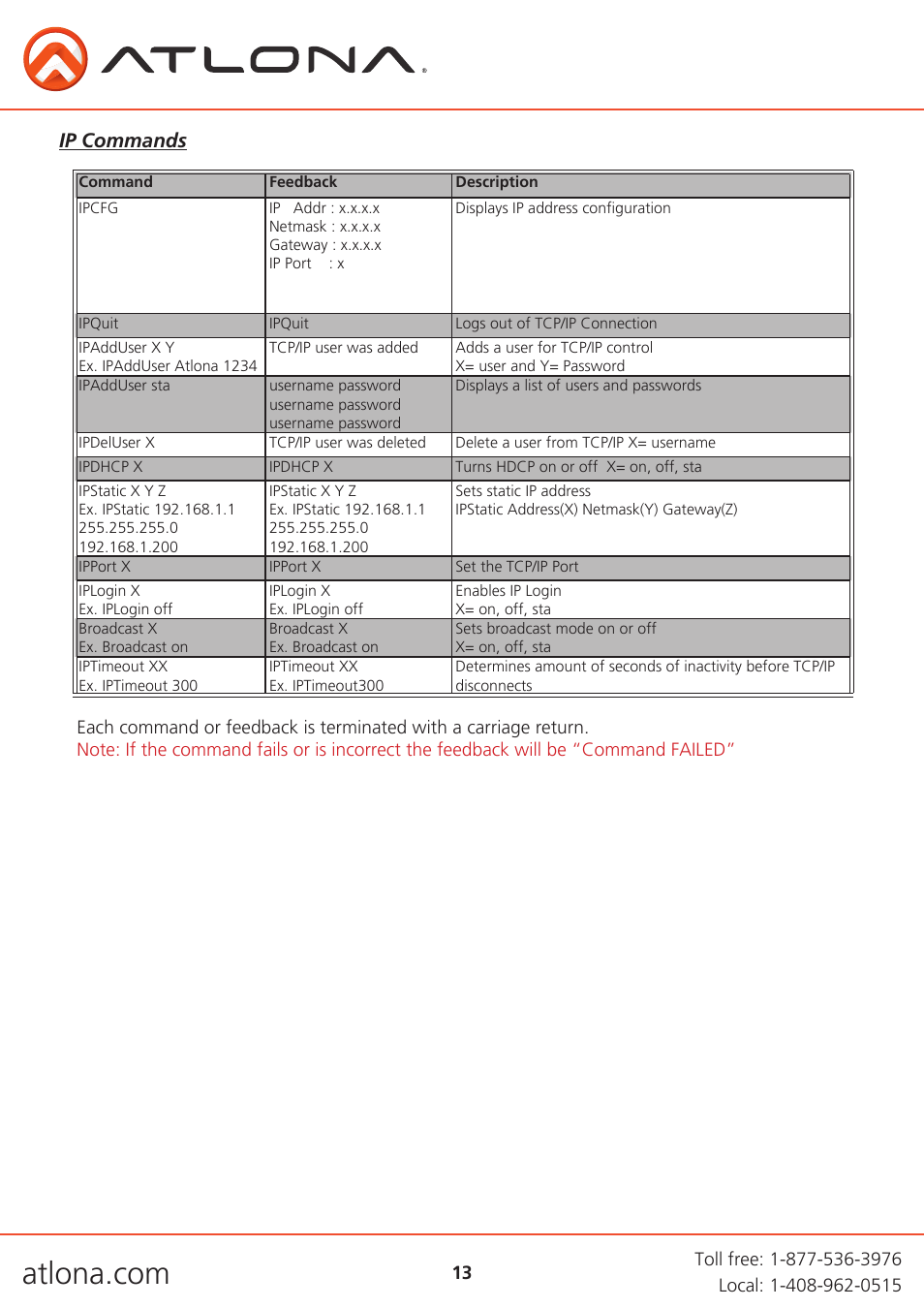 Atlona AT UHD M2C BAL User Manual | Page 13 / 18