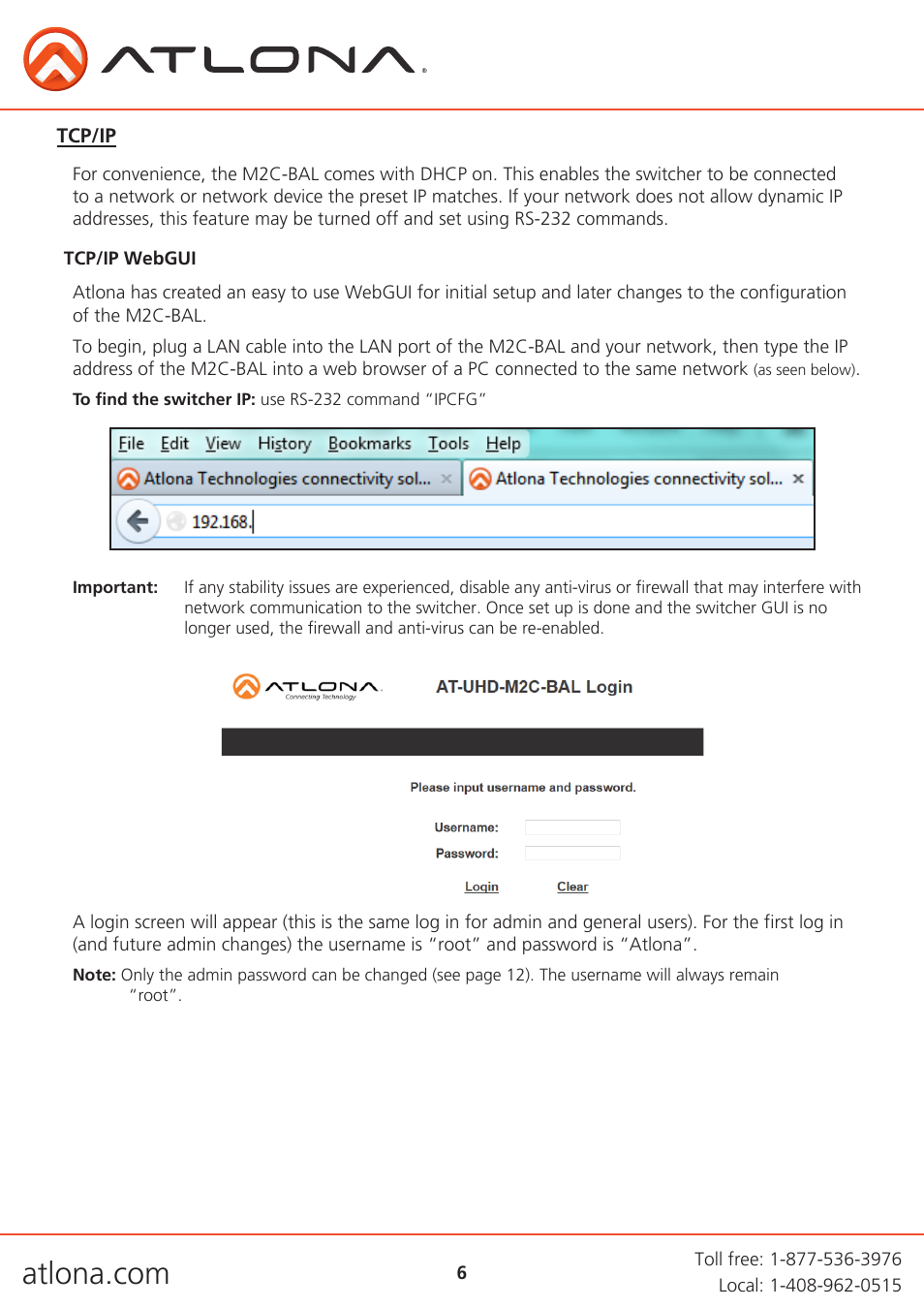 Atlona AT UHD M2C BAL User Manual | Page 6 / 18