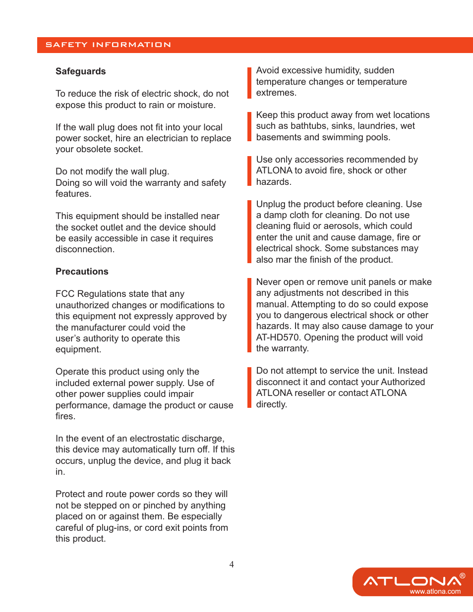 Atlona AT HD570 User Manual | Page 7 / 8