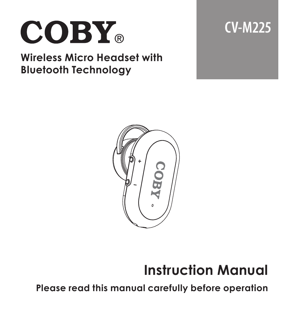 COBY CV-M225 User Manual | 24 pages