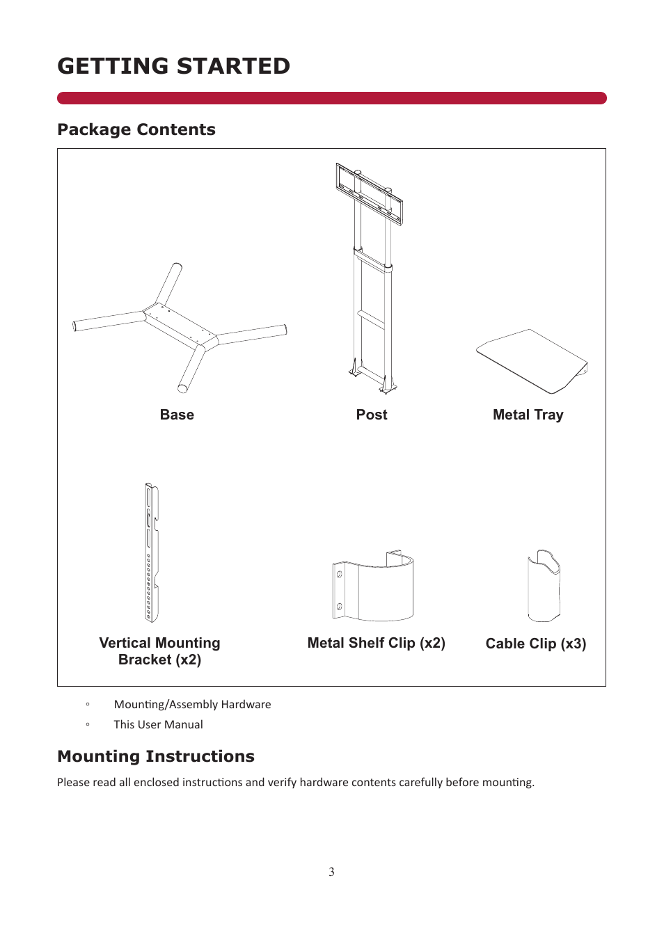 Getting started | Audio Solutions AS-RC3260 User Manual | Page 3 / 13