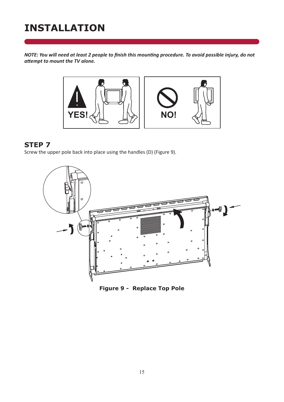 Installation, No! yes | Audio Solutions TVAM2-1 User Manual | Page 14 / 31