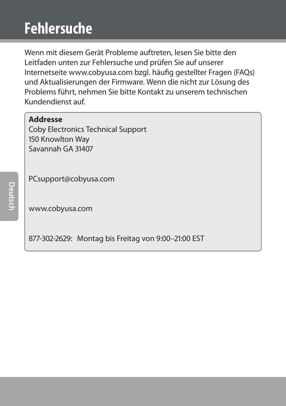 Fehlersuche | COBY NBPC893 User Manual | Page 104 / 140