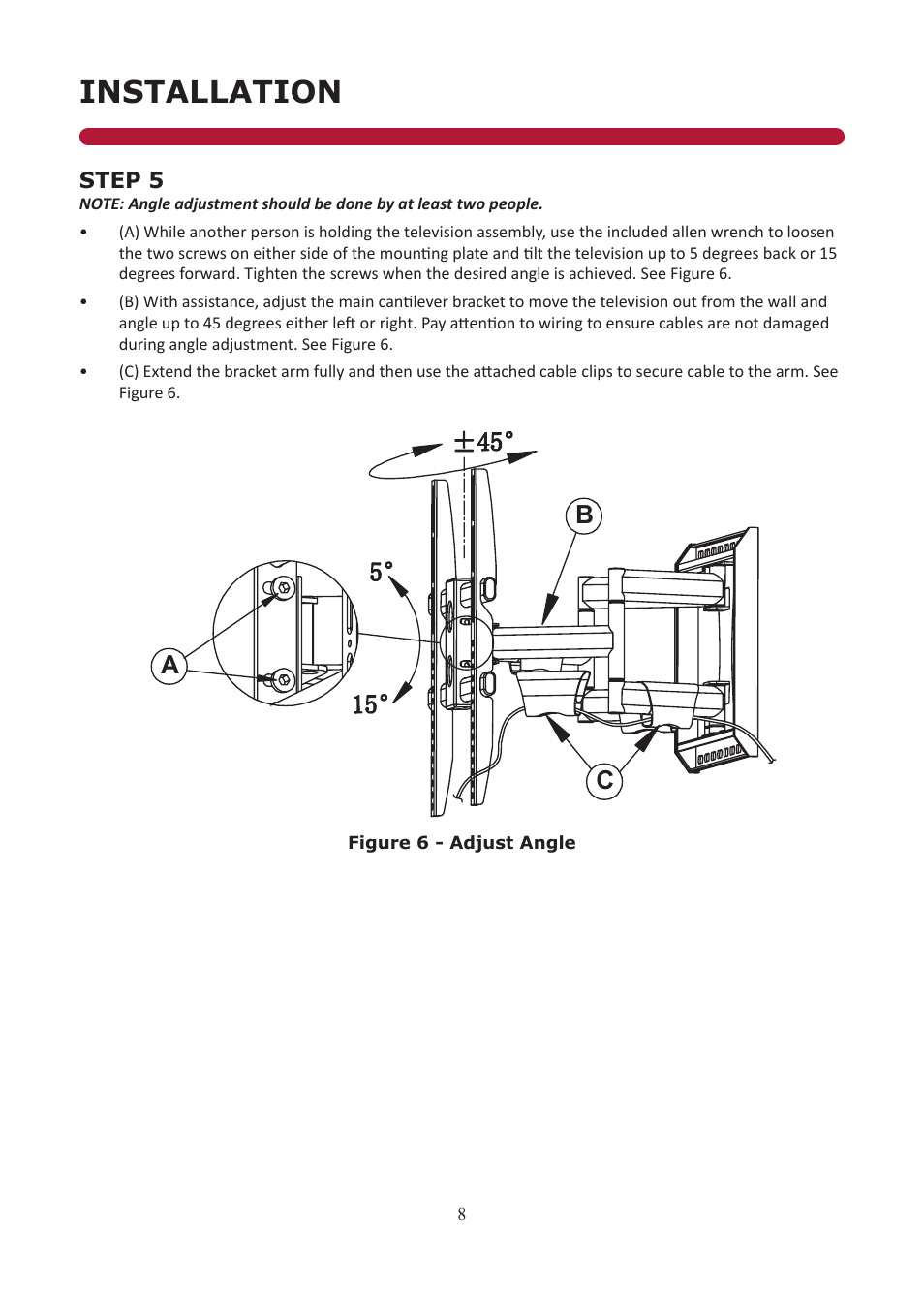 Installation, Ab c | Audio Solutions FM3242 User Manual | Page 8 / 10