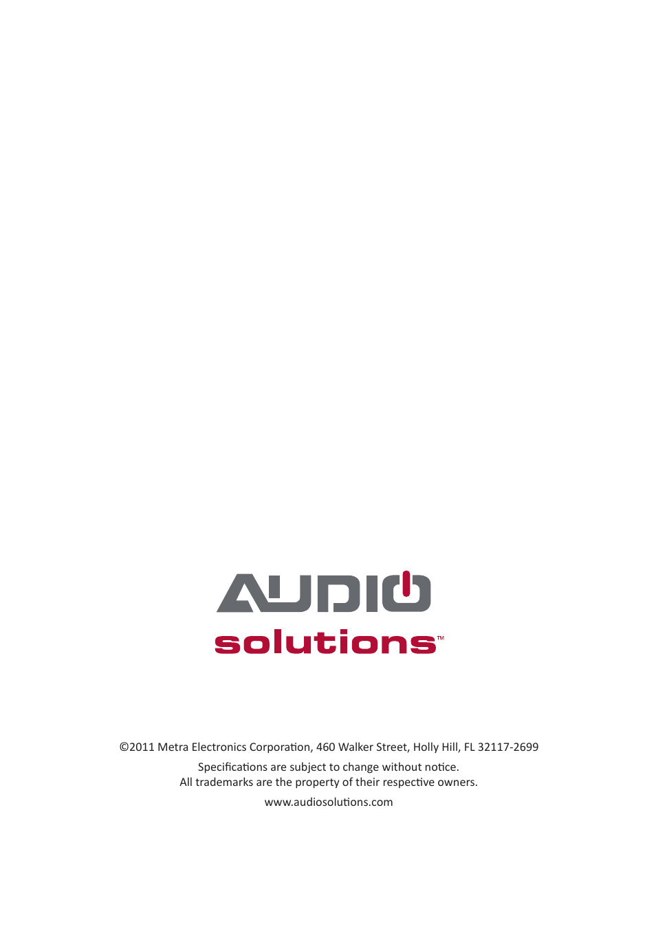 Audio Solutions FM3260 User Manual | Page 10 / 10
