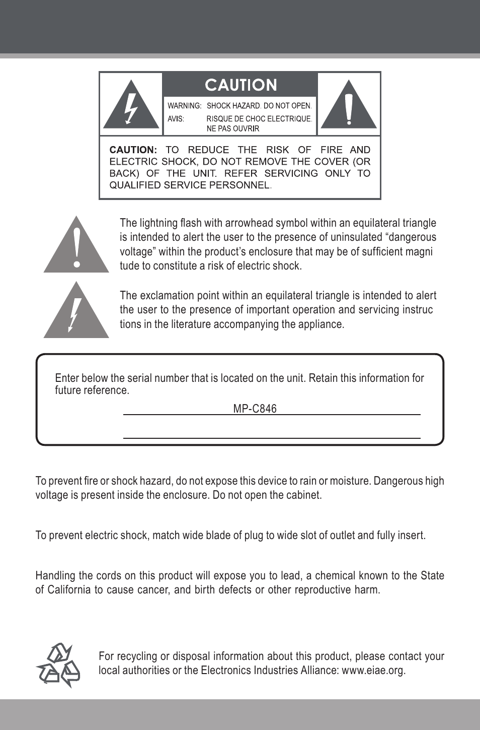 Precautions | COBY USB-STICK MP-C846 User Manual | Page 2 / 44