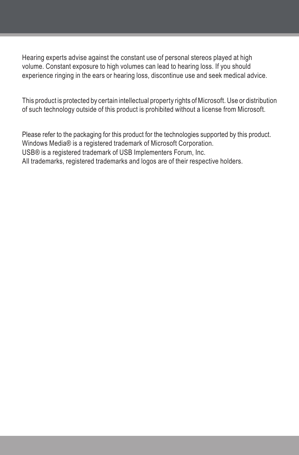 Precautions | COBY USB-STICK MP-C846 User Manual | Page 3 / 44