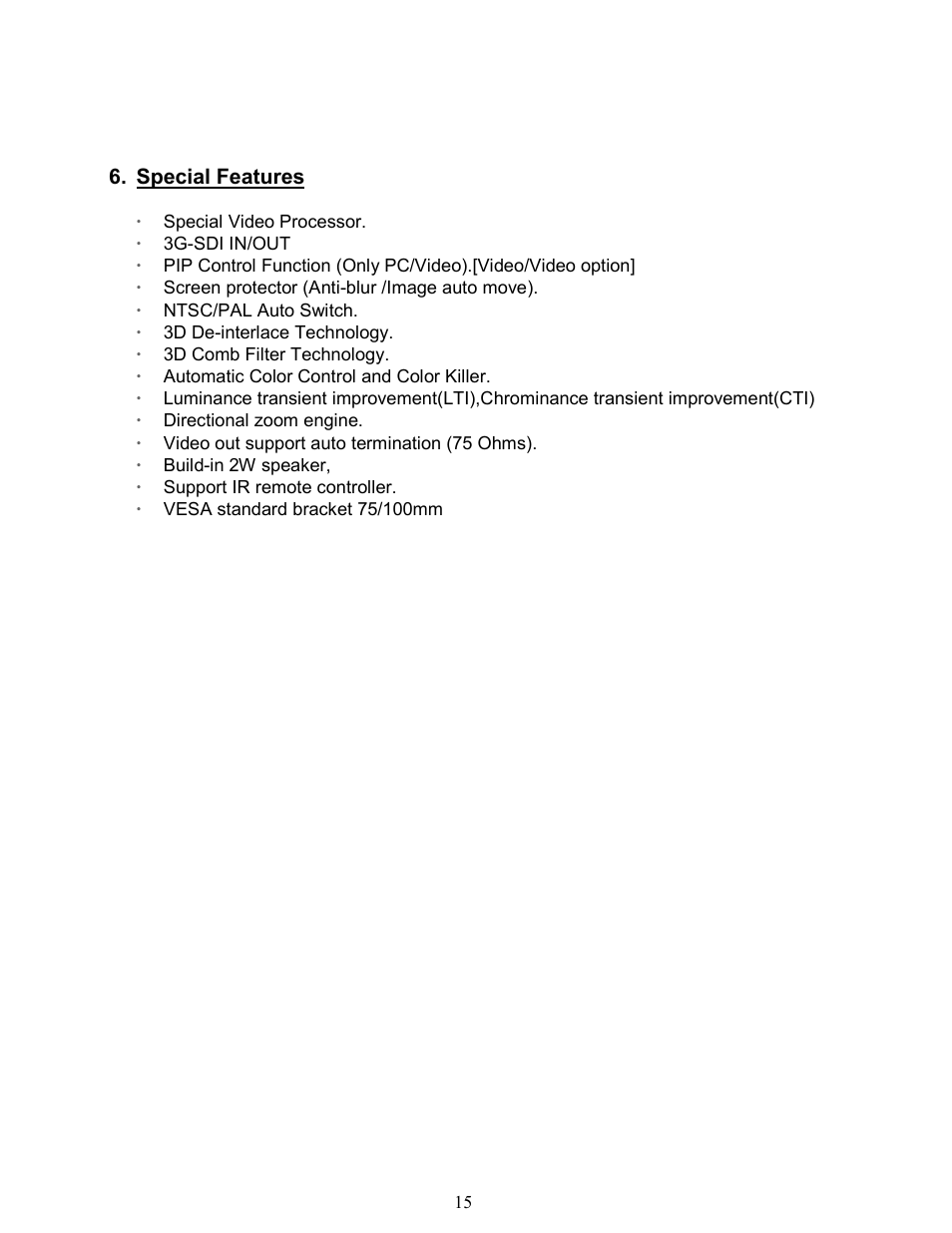AVUE AVL104MDE – 10.4” LCD Monitor User Manual | Page 15 / 18