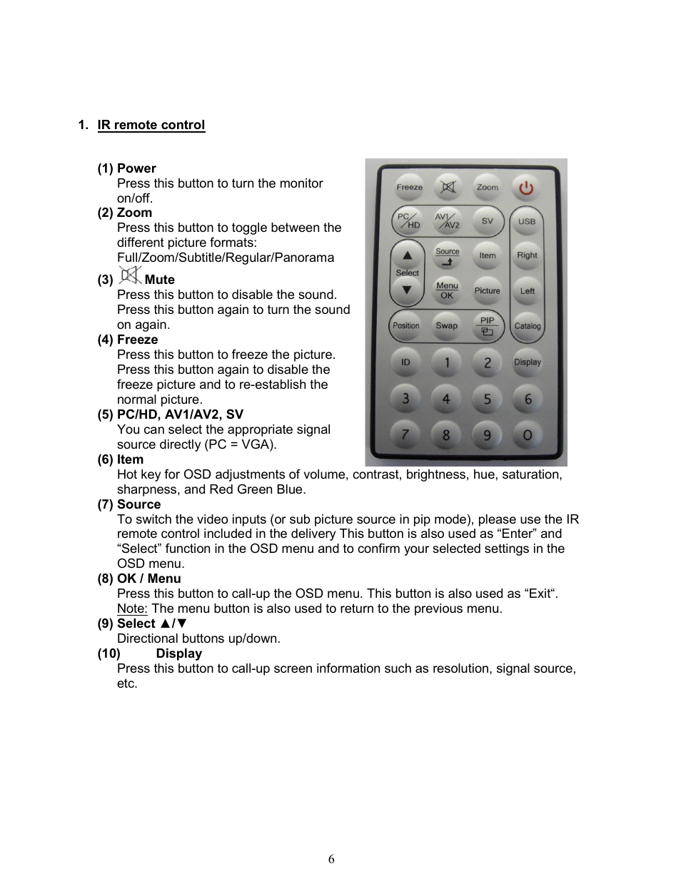 AVUE AVL104MDE – 10.4” LCD Monitor User Manual | Page 6 / 18