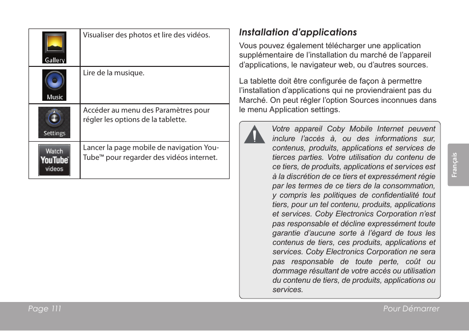 COBY MID8127 User Manual | Page 111 / 136
