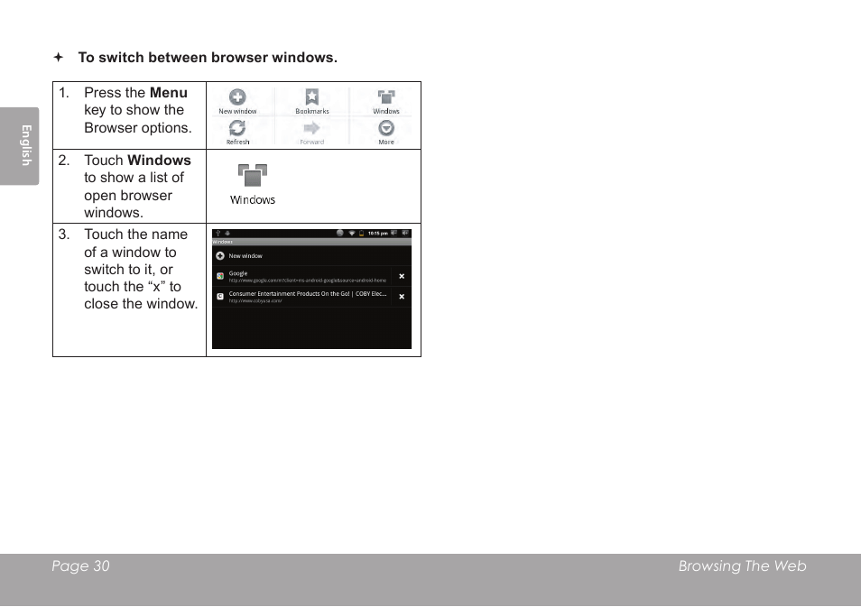 COBY MID8127 User Manual | Page 30 / 136