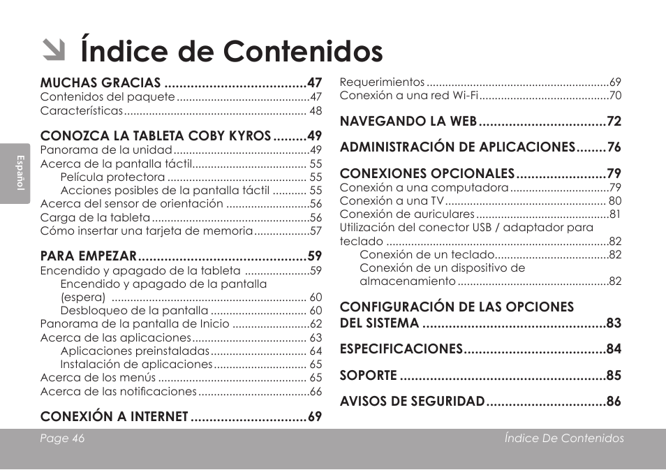 COBY MID8127 User Manual | Page 46 / 136