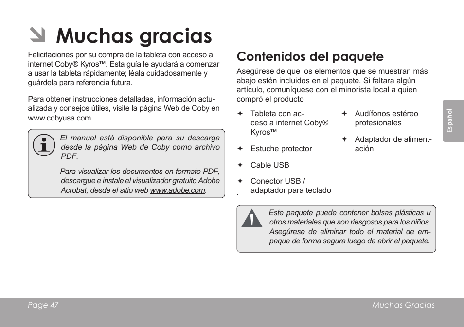 COBY MID8127 User Manual | Page 47 / 136