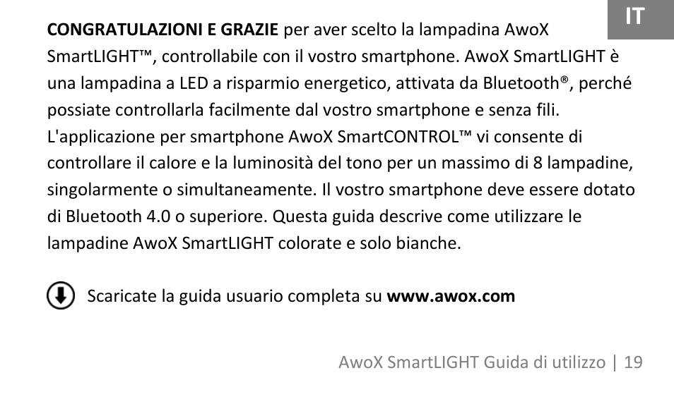 AwoX SmartLIGHT User Manual | Page 19 / 73