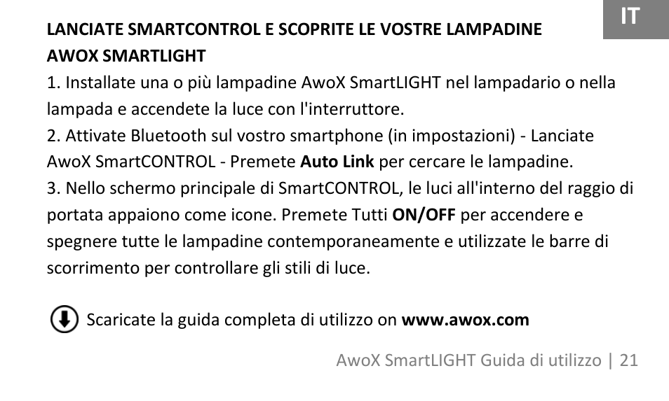 AwoX SmartLIGHT User Manual | Page 21 / 73