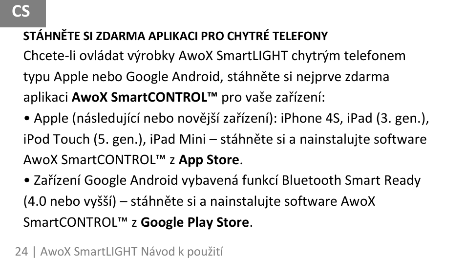 AwoX SmartLIGHT User Manual | Page 24 / 73