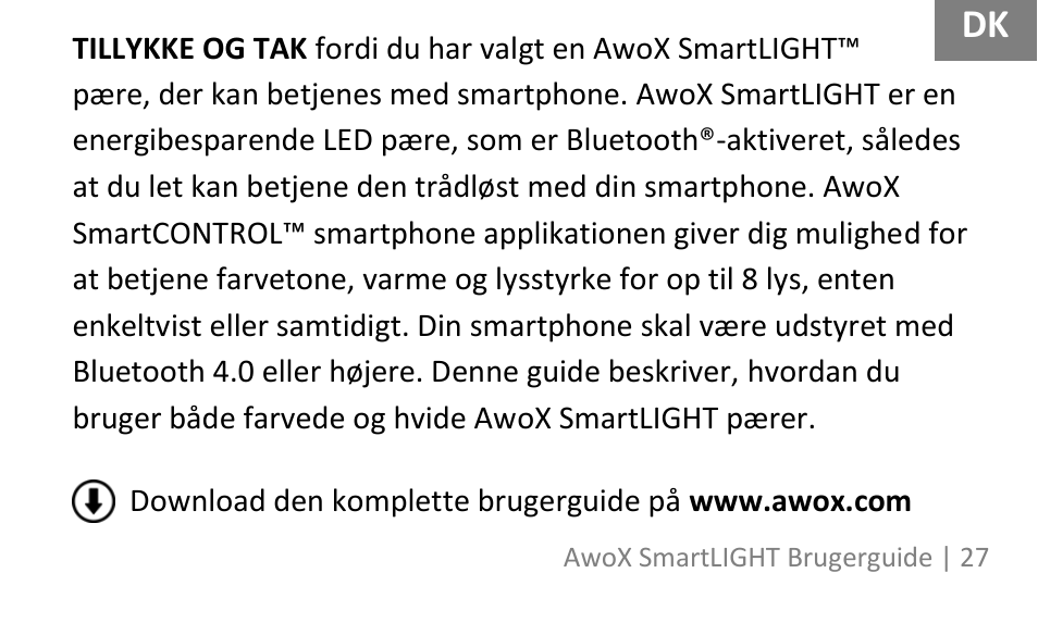 AwoX SmartLIGHT User Manual | Page 27 / 73