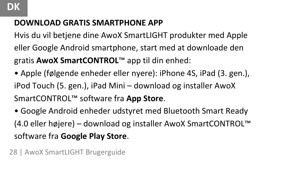 AwoX SmartLIGHT User Manual | Page 28 / 73