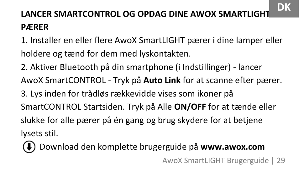 AwoX SmartLIGHT User Manual | Page 29 / 73