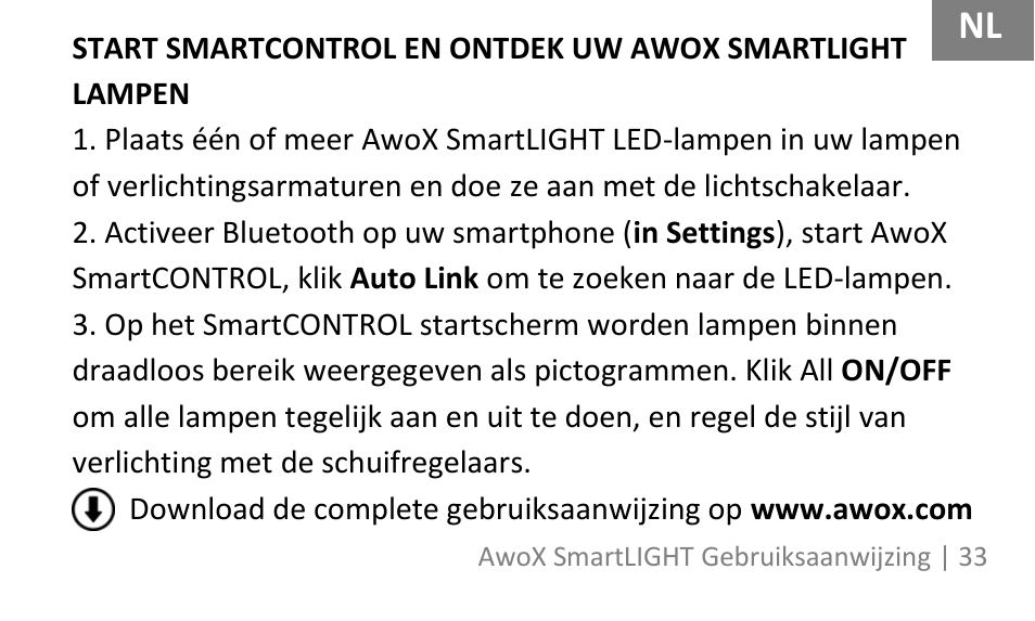 AwoX SmartLIGHT User Manual | Page 33 / 73