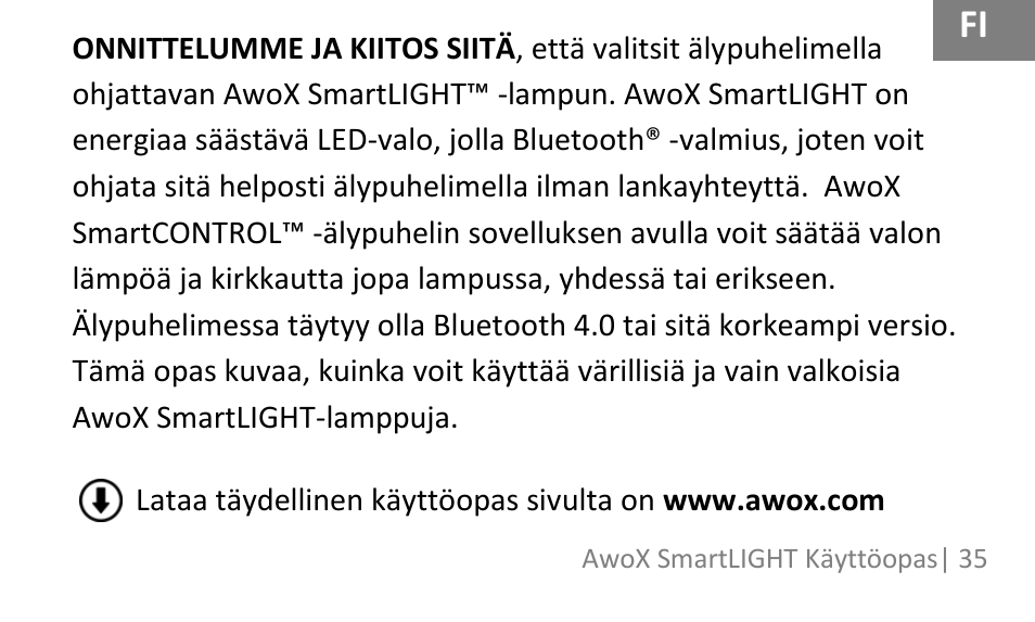 AwoX SmartLIGHT User Manual | Page 35 / 73