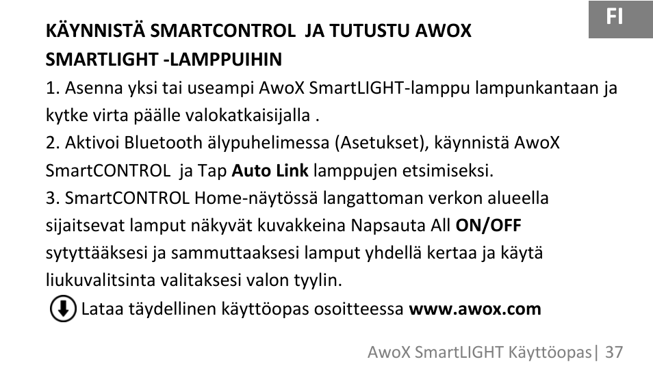 AwoX SmartLIGHT User Manual | Page 37 / 73