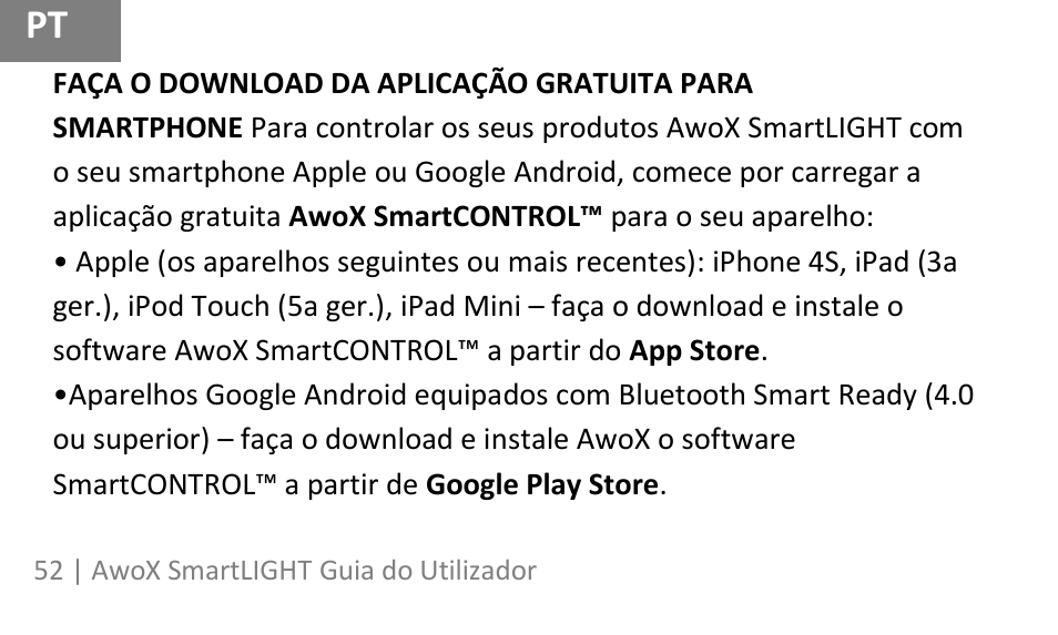 AwoX SmartLIGHT User Manual | Page 52 / 73