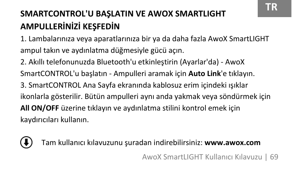 AwoX SmartLIGHT User Manual | Page 69 / 73