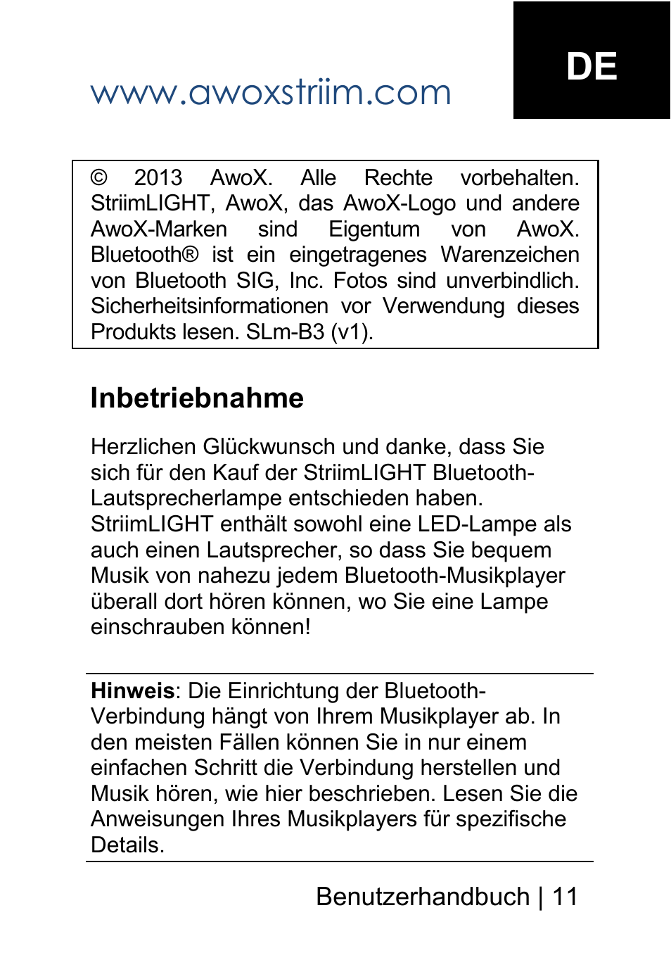 AwoX StriimLIGHT mini User Manual | Page 11 / 76