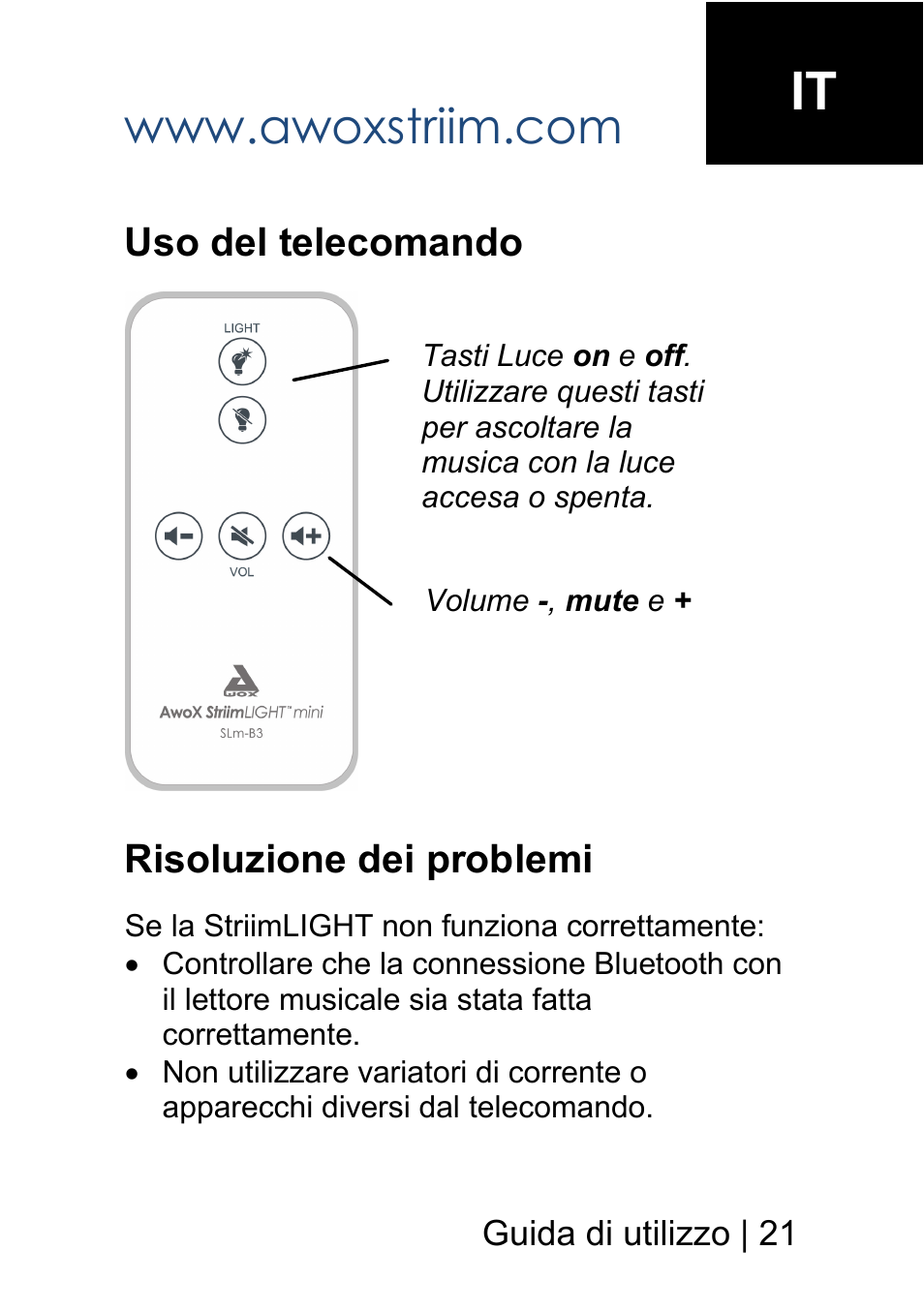 AwoX StriimLIGHT mini User Manual | Page 21 / 76
