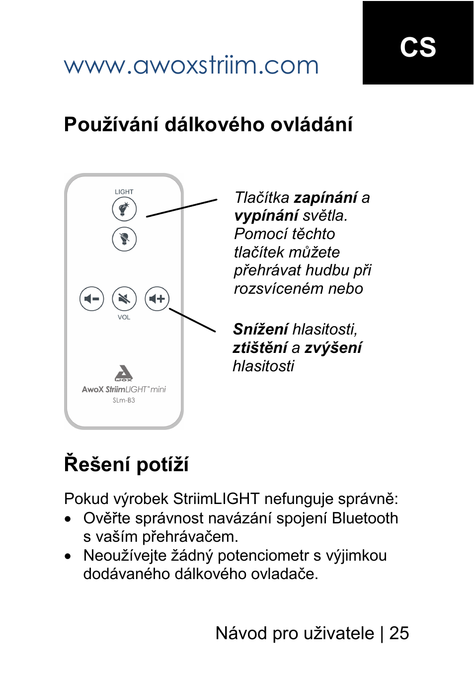 AwoX StriimLIGHT mini User Manual | Page 25 / 76