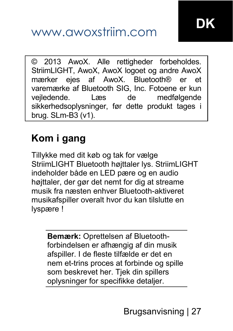 AwoX StriimLIGHT mini User Manual | Page 27 / 76