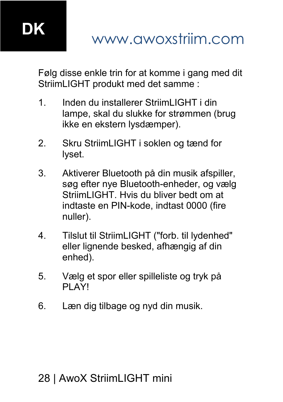 AwoX StriimLIGHT mini User Manual | Page 28 / 76