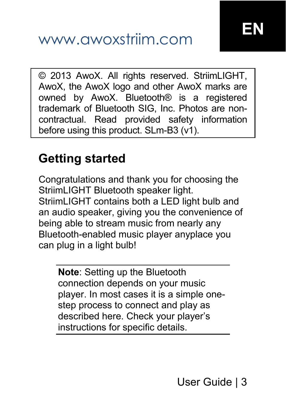 AwoX StriimLIGHT mini User Manual | Page 3 / 76