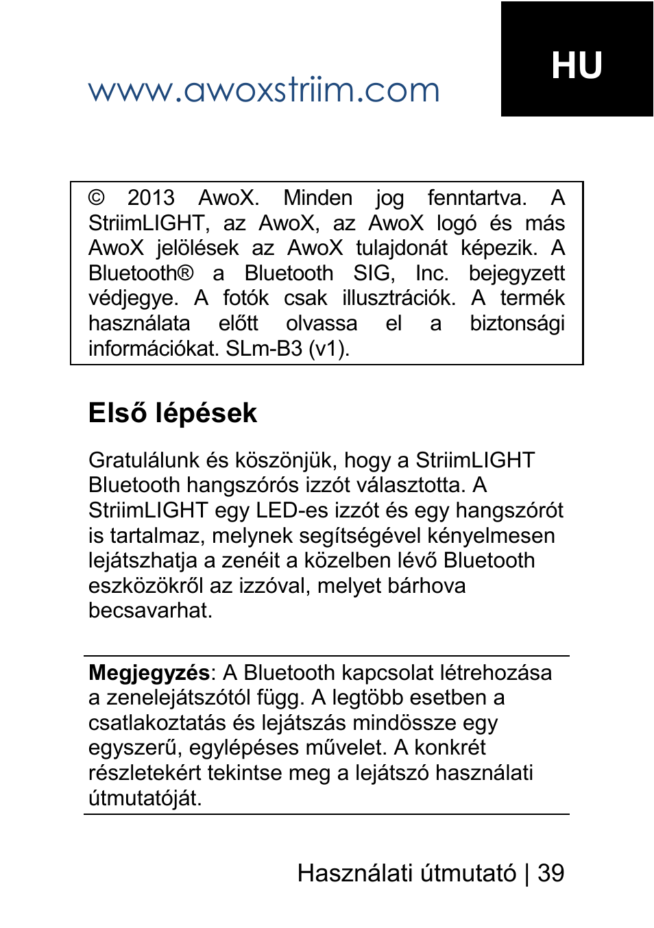 AwoX StriimLIGHT mini User Manual | Page 39 / 76